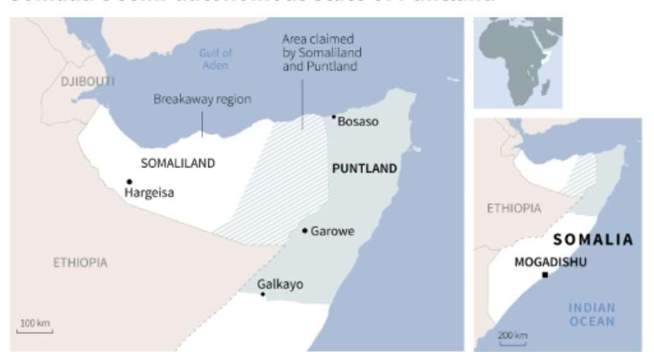 Somalia's semi-autonomous state of Puntland.  By Cla PCULIER, Valentina BRESCHI AFP