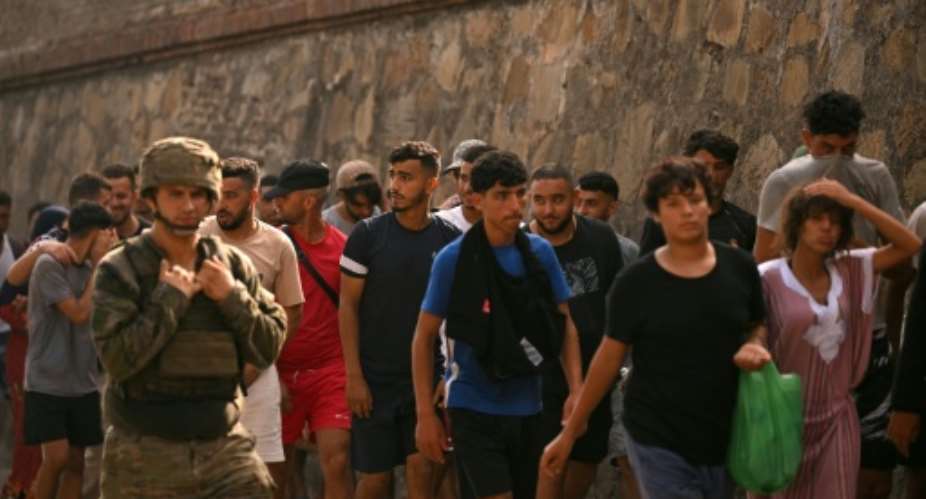 Some 60,000 migrants entered Ceuta over just a few days from neighbouring Morocco.  By JORGE GUERRERO (AFP)