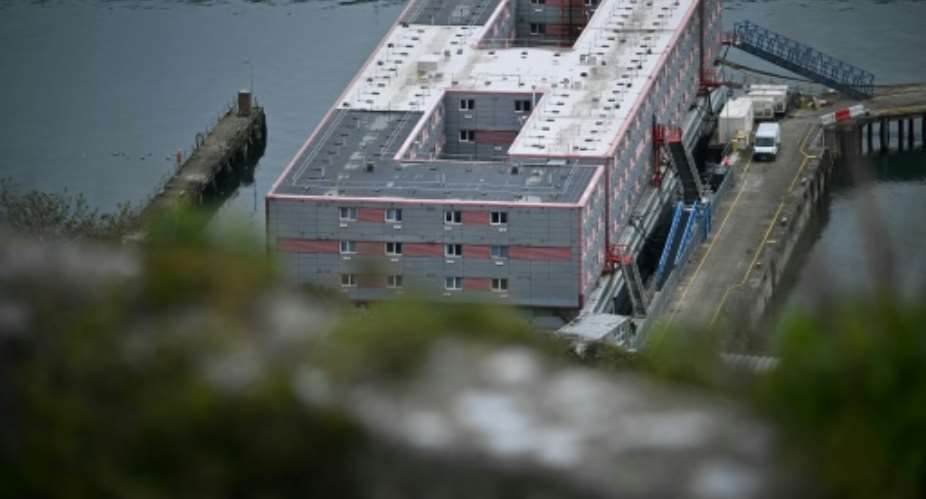 Some asylum seekers are being held on the Bibby Stockholm accommodation leased by the government.  By Ben Stansall AFP