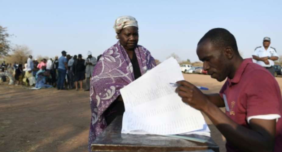 Some voters in the capital Gaborone had waited all night to cast their ballots.  By Monirul Bhuiyan AFP