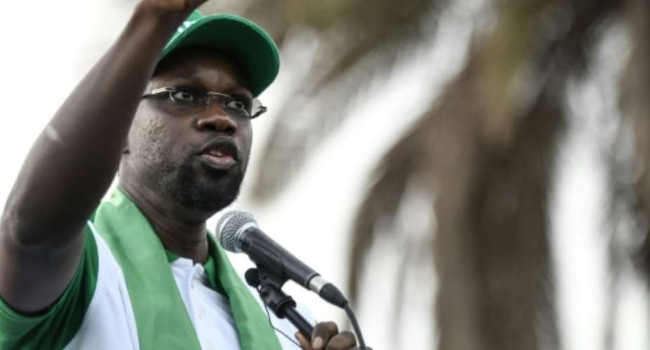 Sonko's fierce attacks on President Macky Sall have helped him to create an army of followers among Senegal's disaffected young.  By SEYLLOU AFPFile