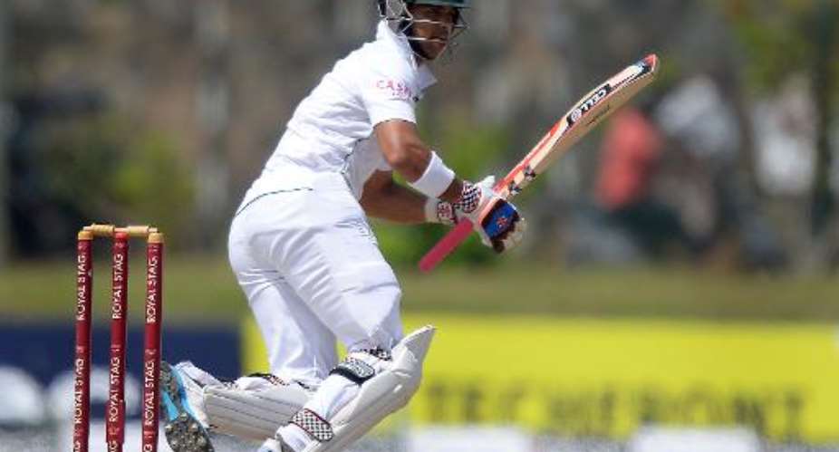 South Africa's JP Duminy during the second day of the opening Test match against Sri Lanka in Galle on July 17, 2014.  By Lakruwan Wanniarachchi AFP