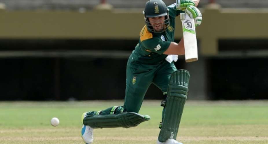 South Africa batsman AB de Villiers plays a shot during the first one-day international ODI against West Indies in the Tri-Nation Series in Georgetown, Guyana on June 3, 2016.  By  AFPFile