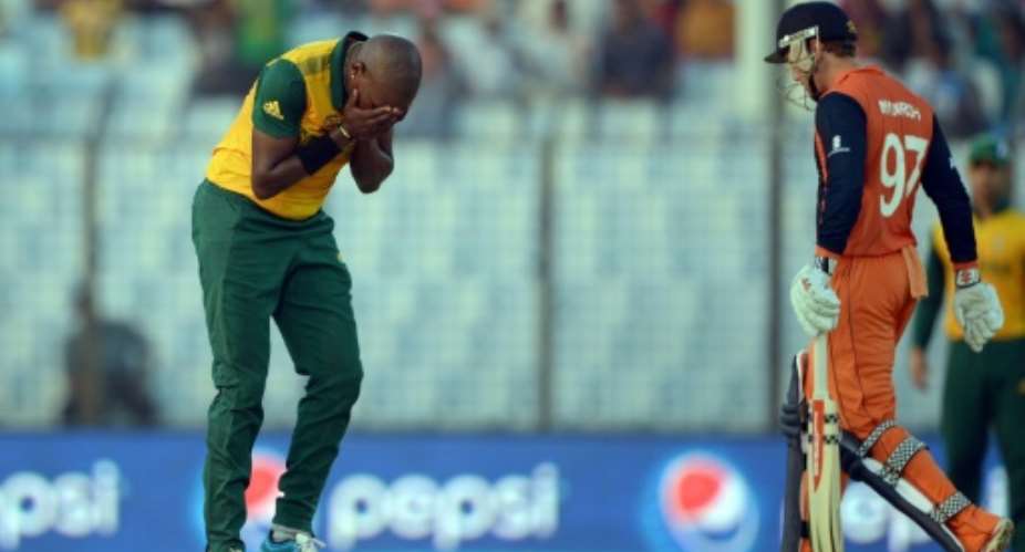 South Africa bowler Lonwabo Tsotsobe has been charged with seeking to accept accepting or agreeing to accept a bribe or reward to fix or contrive to fix or influence improperly a match or matches.  By PRAKASH SINGH AFPFile