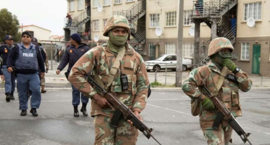 South Africa has repeatedly turned to the army in times of crisis.  By RODGER BOSCH (AFP/File)