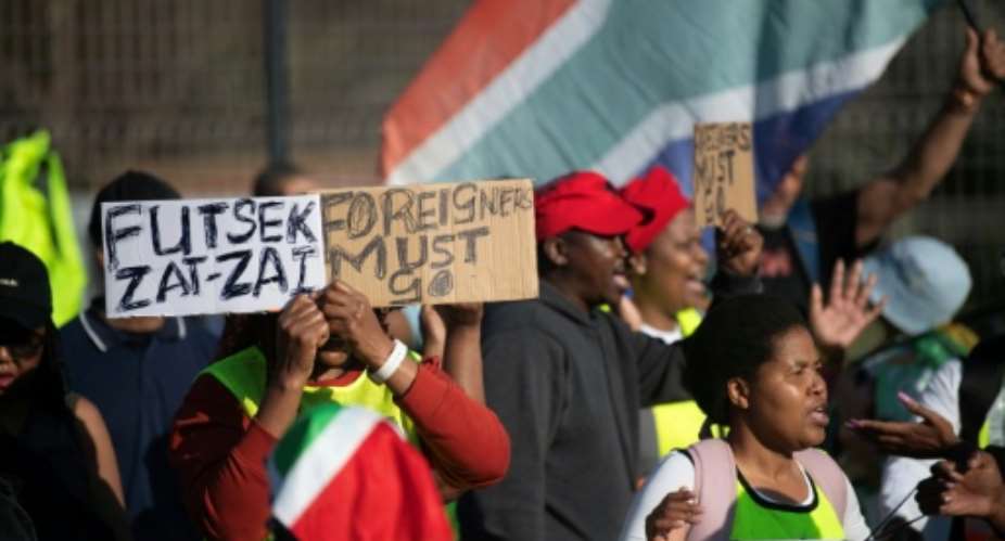 South Africa has seen protests against undocumented immigrants.  By RODGER BOSCH (AFP/File)