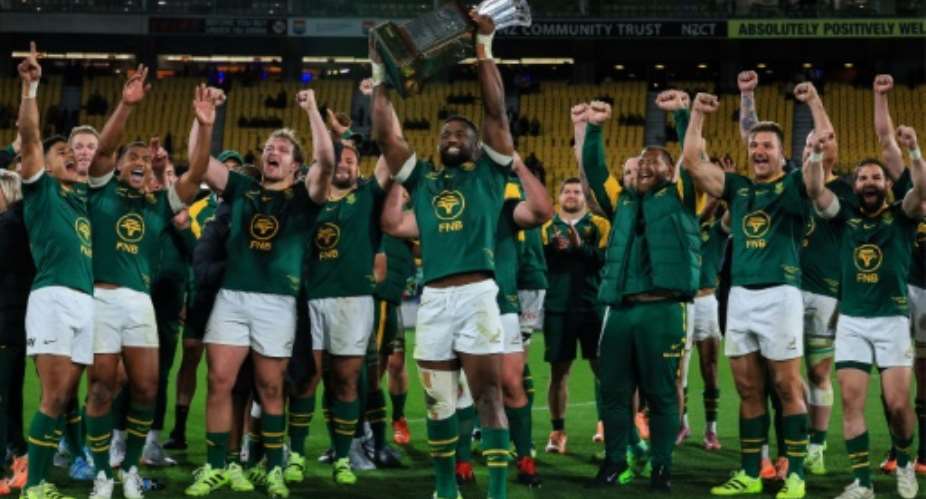 South Africa romped to a stunning 43-10 thrashing of the All Blacks in Wellington on Saturday.  By Grant Down (AFP/File)