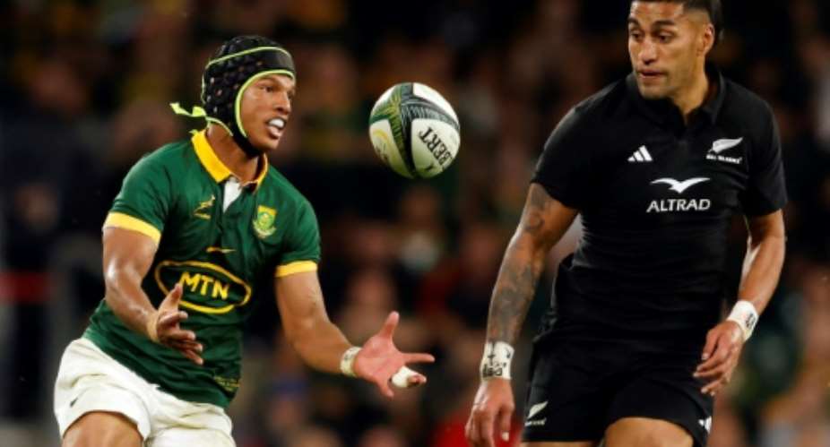South Africa wing Kurt-Lee Arendse L and New Zealand centre Rieko Ioane will both start Saturday's Rugby World Cup final.  By Ian Kington AFP