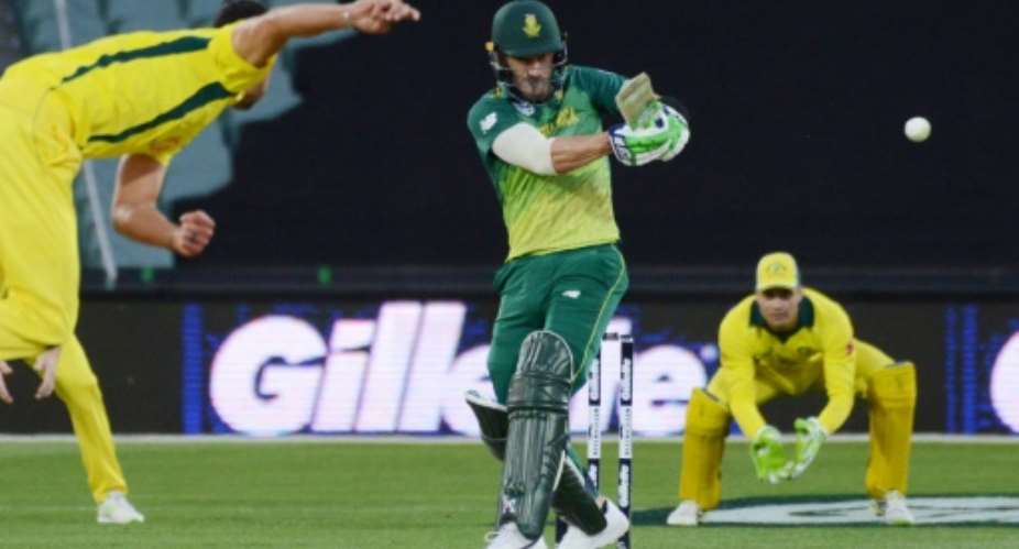 South African batsman Faf du Plessis during the second one day international against Australia at the Adelaide Oval this month.  By Brenton EDWARDS (AFP/File)