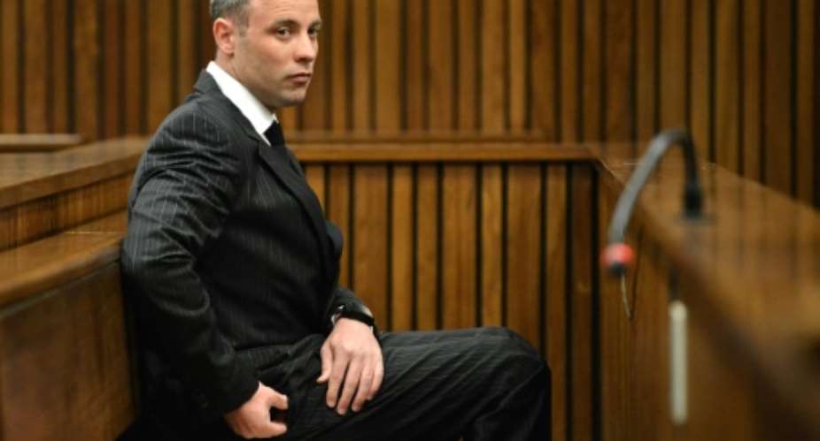 South African Paralympian Oscar Pistorius was originally convicted of culpable homicide -- the equivalent of manslaughter -- but his conviction was upgraded to murder on appeal.  By Phill Magakoe POOLAFPFile