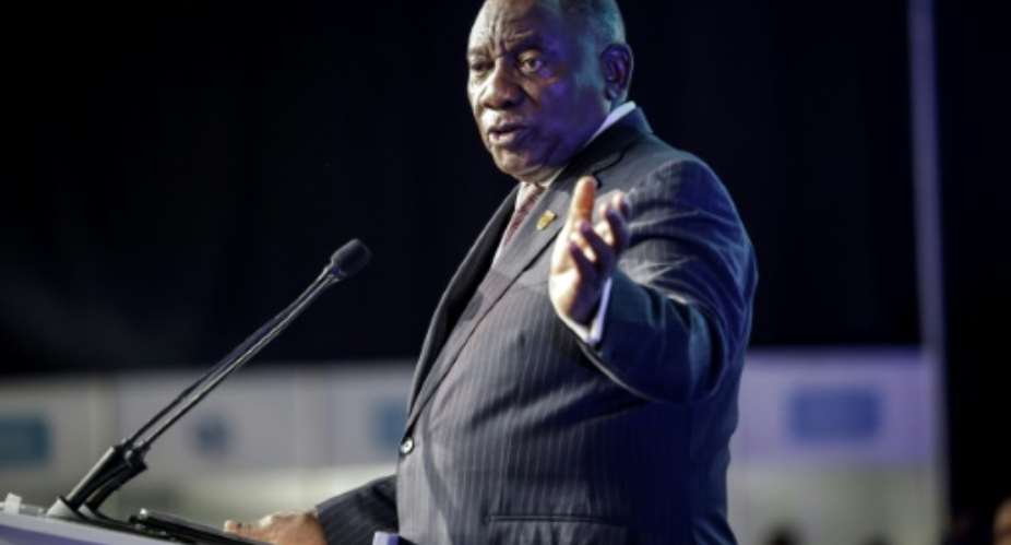 South African President and ANC leader Cyril Ramaphosa saw his party lose its absolute majority for the first time.  By Michele Spatari (AFP)