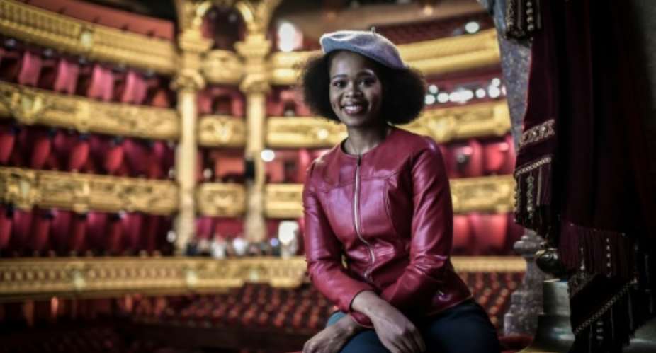South African soprano Pretty Yende stars in a new production of La Traviata at the Opera Garnier in Paris.  By STEPHANE DE SAKUTIN AFP
