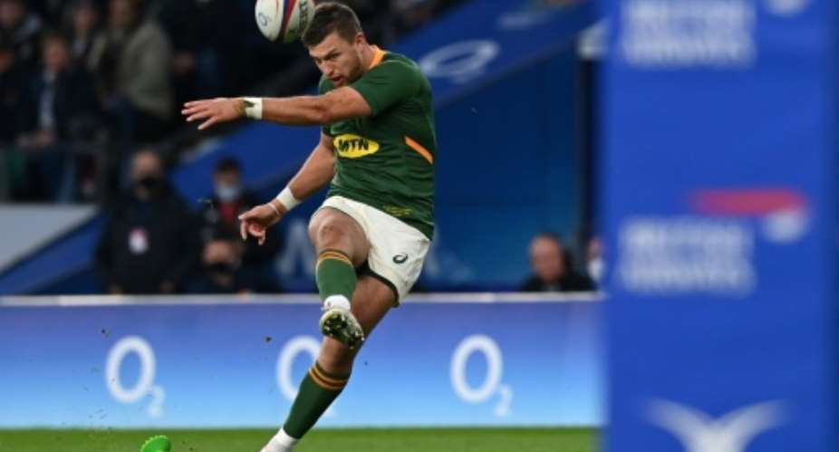 South Africa's  fly-half Handre Pollard scored 22 points in South Africa's victory in the 2019 World Cup final.  By Glyn KIRK AFPFile