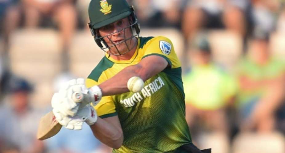 South Africa's AB de Villiers plays a shot during their T20 match against England, at The Ageas Bowl in Southampton, on June 21, 2017.  By Glyn KIRK AFPFile