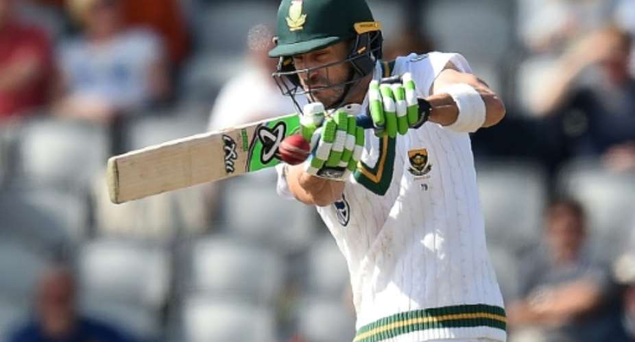 South Africas captain Faf du Plessis plays a shot during a Test match in Manchester, in August 2017.  By Oli SCARFF (AFP/File)