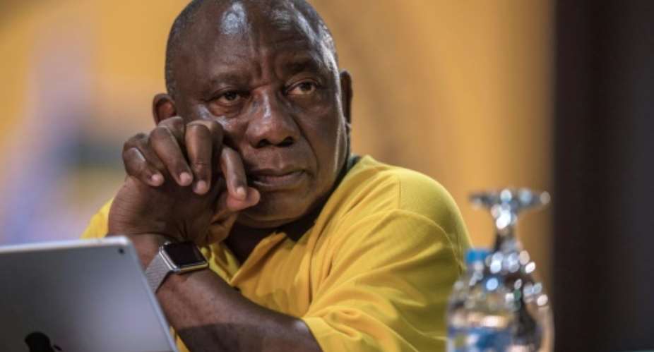 South Africa's Deputy President Cyril Ramaphosa, now head of the governing ANC party, has limited room for manoeuver while Jacob Zuma remains president.  By MUJAHID SAFODIEN AFPFile
