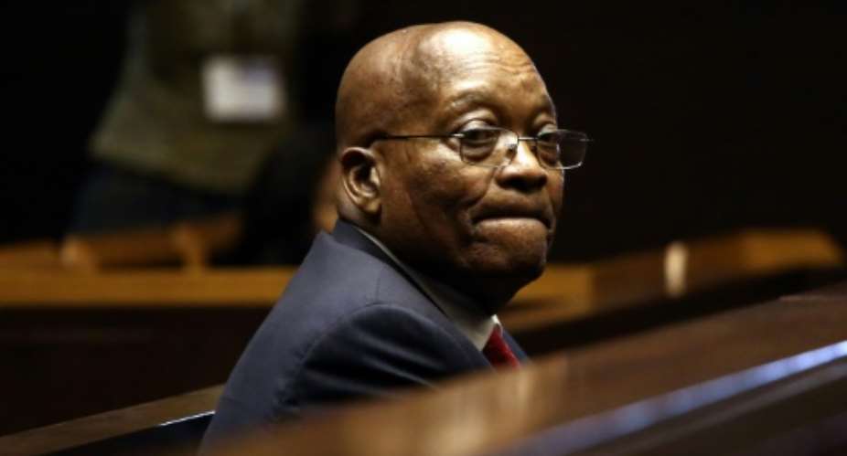 South Africa's former president Jacob Zuma, who was forced out of office by his own party, is still fighting corruption charges in court.  By Phill MAGAKOE POOLAFPFile
