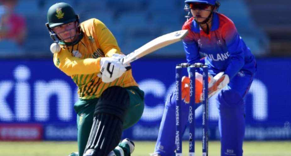 South Africa's Lizelle Lee hit a maiden T20 century against Thailand.  By Saeed KHAN AFP
