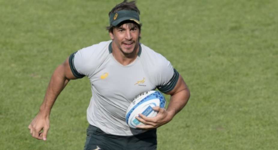 South Africa's lock Eben Etzebeth, pictured on August 26, 2016, could play in the Premiership following the conclusion of the Springboks' European tour before returning home.  By Juan Mabromata AFPFile