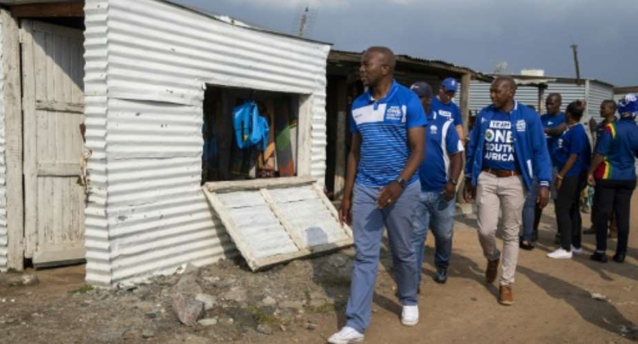 South Africa's main opposition Democratic Alliance leader Mmusi Maimane on the campaign trail.  By WIKUS DE WET AFPFile