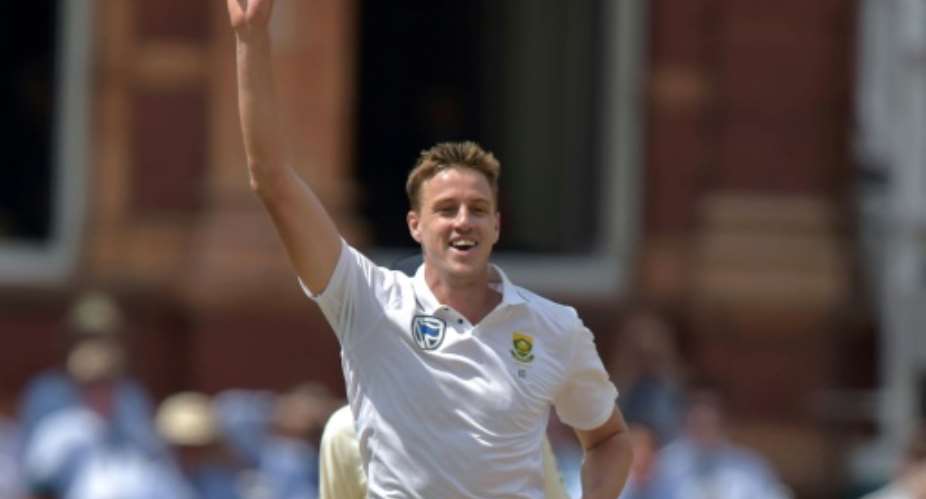 South Africa's Morne Morkel celebrates the wicket of England's Gary Ballance on the fourth day of the first Test against England at Lord's on July 9, 2017.  By OLLY GREENWOOD AFP