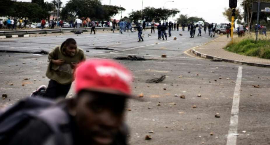 South Africa's persistently high unemployment and housing crisis has brought angry protesters onto the streets and is likely to dominate debate in the run-up to next year's election.  By MARCO LONGARI AFPFile