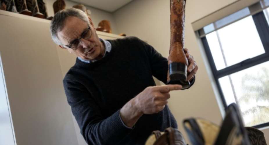 South Africas small town of Oudtshoorn provides Texan bootmakers with the ostrich skins they need to create their iconic footwear.  By GIANLUIGI GUERCIA (AFP)