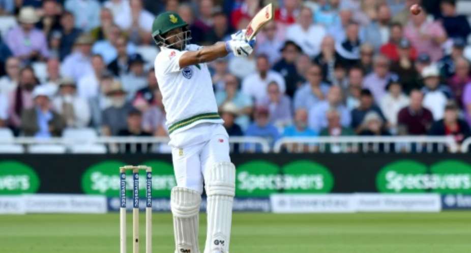 South Africa's Vernon Philander plays a shot during play on the first day of the second Test Match between England and South Africa at Trent Bridge cricket ground in Nottingham, central England on July 14, 2017.  By Anthony Devlin AFP