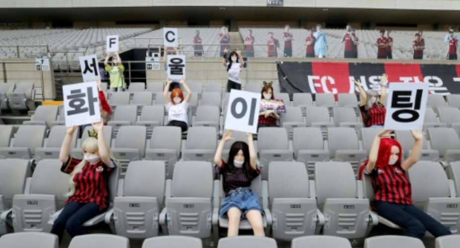 South Korea's FC Seoul has been accused of using sex dolls to fill seats. Picture provided by Yonhap news agency via AFP.  By - AFP  YONHAP