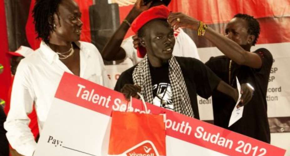 Many taking part in the talent show have traumatic memories of war.  By Giulio Petrocco (AFP)