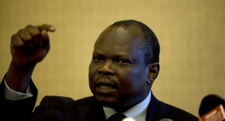 South Sudan's chief negotiator Pagan Amum.  By Tony Karumba AFPFile
