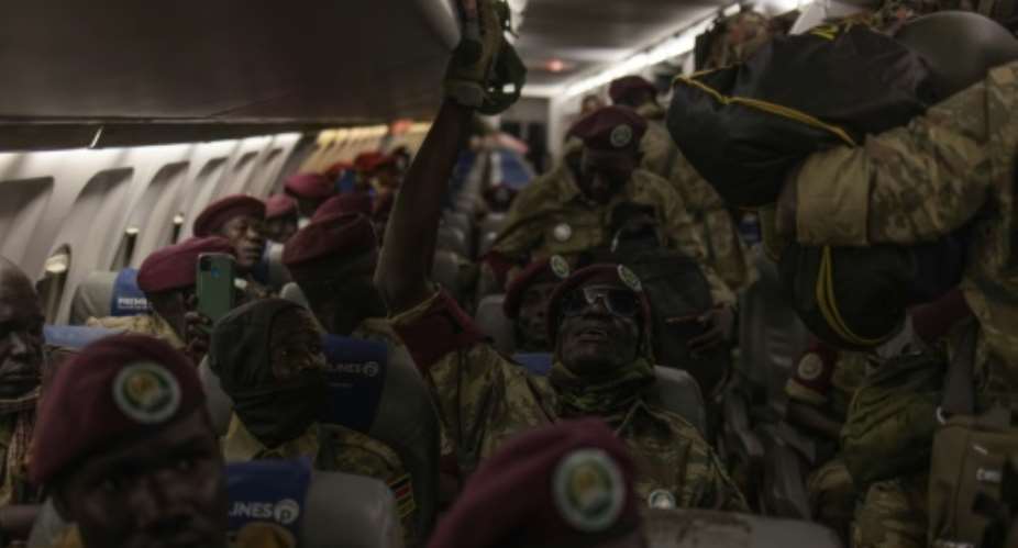 South Sudanese troops who were part of an East African Community EAC regional force withdrew from the strife-torn eastern DRC.  By Guerchom Ndebo AFP