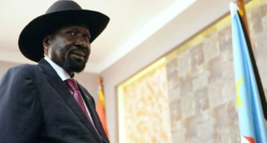 South Sudan's President Salva Kiir met with his rival in rare face-to-face talks.  By Alex McBride AFP