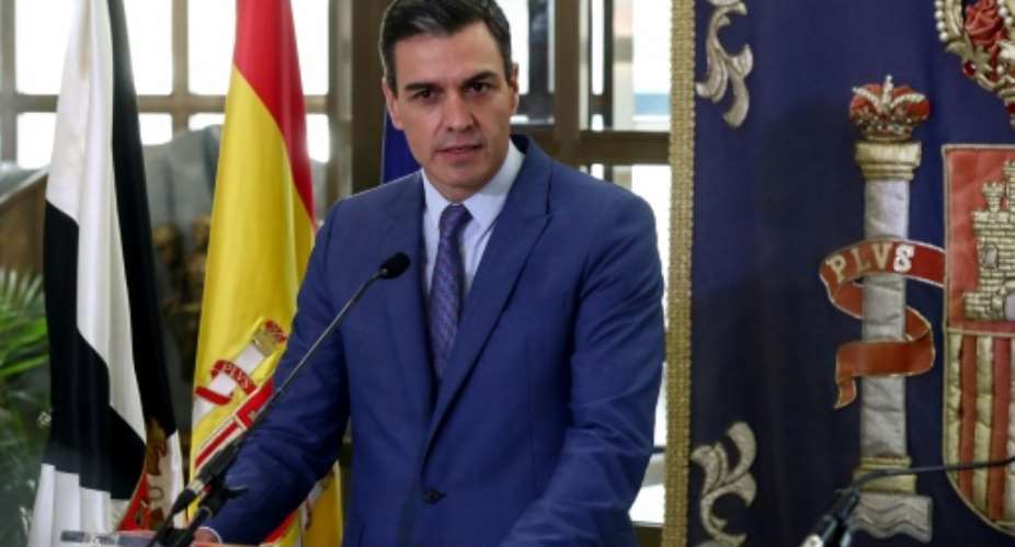 Spain's Prime Minister Pedro Sanchez, pictured on March 23, 2022 during an official visit to Spain's tiny North African enclave of Ceuta.  By Fernando CALVO LA MONCLOAAFPFile