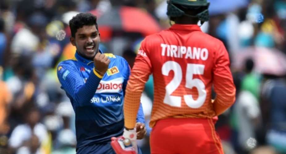 Sri Lanka's Wanidu Hasaranga left bowled only 16 balls but still managed to grab a hat-trick on his international debut.  By ISHARA S. KODIKARA AFPFile