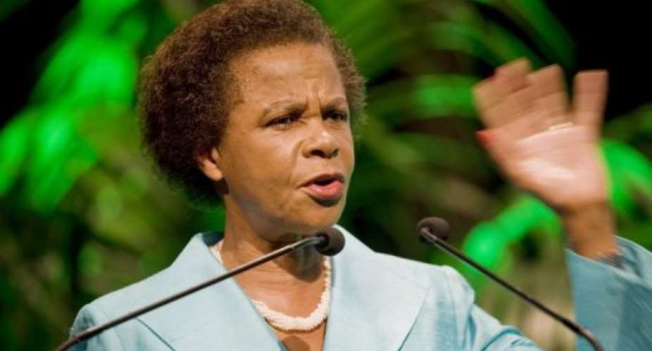 A picture taken on February 6, 2013 shows Mamphela Ramphele in Cape Town, South Africa.  By Rodger Bosch (AFP/File)