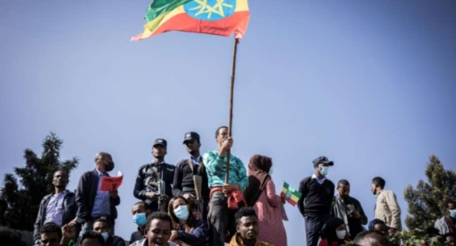 State media says Abiy's announcement he would go to the front line inspired people to answer the call to arms.  By Amanuel Sileshi AFP