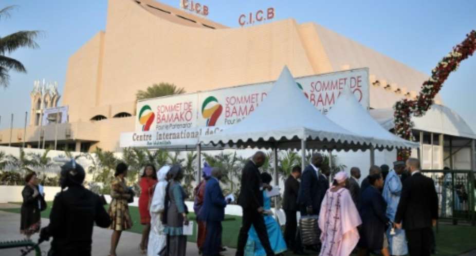 Stringent security measures during the Africa-France summit in Bamako forced the suspects to delay their plan to stage a suicide attack.  By STEPHANE DE SAKUTIN AFPFile