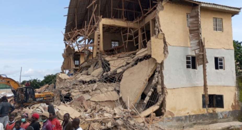 Students in Jos, Nigeria, were just starting exams when their school collapsed, killing 22.  By Muhammad Tanko Shittu (AFP)