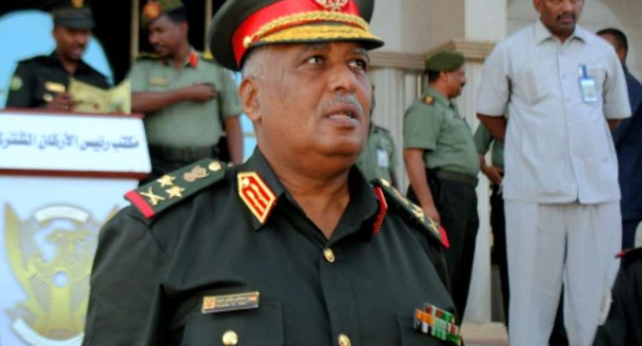 General Mustafa Osman Obeid Salim, seen in Khartoum on June 25, 2013, will be relieved by Lieutenant General Emadeddin Adawi.  By  AFPFile