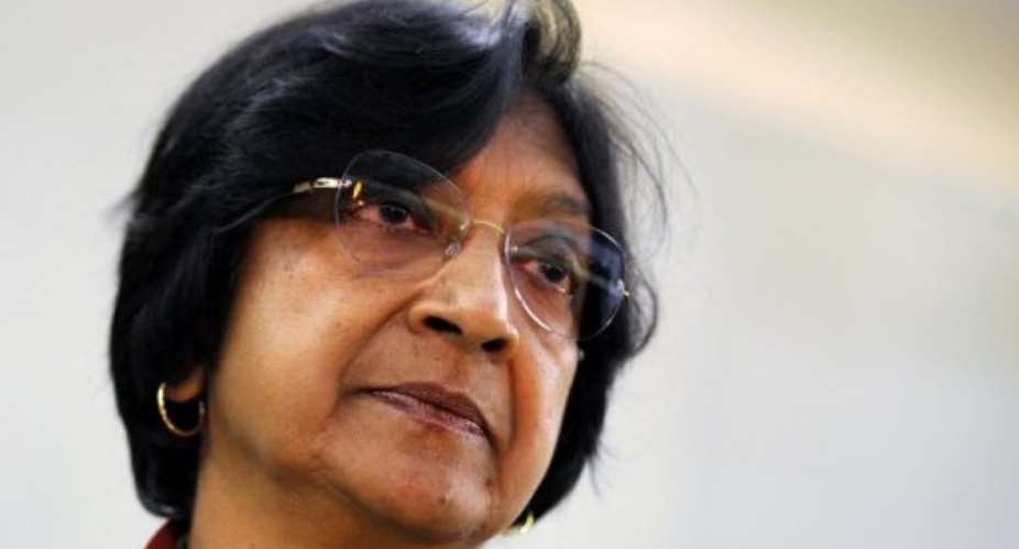 UN rights chief Navi Pillay accused Sudan of indiscriminate bombing.  By Fabrice Coffrini (AFP)