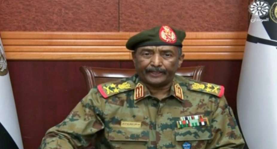 Sudanese General Abdel Fattah al-Burhan has dissolved the government and the ruling sovereign council.  By - Sudan TVAFP