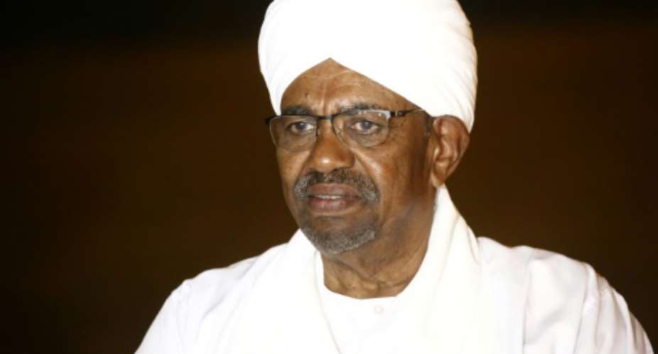 Sudanese President Omar al-Bashir delivers a speech at the presidential palace in the capital Khartoum on January 3, 2019.  By ASHRAF SHAZLY AFPFile