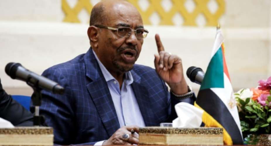 Sudanese President Omar al-Bashir gives a press conference in the presidential palace in the capital Khartoum, on March 2, 2017.  By ASHRAF SHAZLY AFPFile