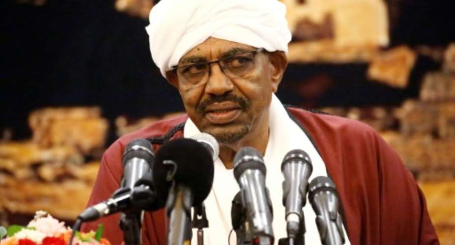 Sudanese President Omar al-Bashir holds a press conference in Khartoum on August 27, 2017.  By ASHRAF SHAZLY AFPFile