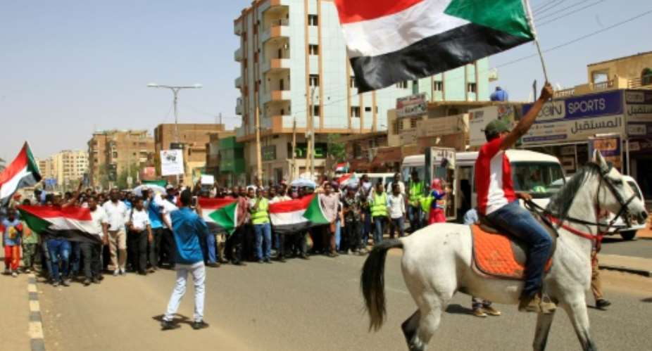 Sudanese protestors were holding a massive rally in Khartoum on Thursday to put pressure on the military council after talks ran into trouble.  By Ebrahim Hamid AFP