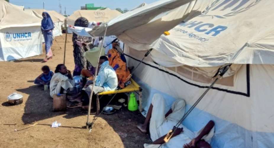 Sudanese who fled violence in Al-Jazira state rest at a camp for the displaced in the eastern city of Gedaref.  By - (AFP/File)