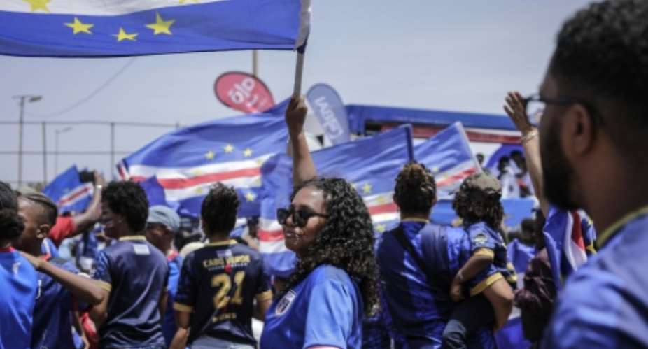 Supporters welcome Cape Verdes national team as they arrive at the airport in Praia on July 5, 2026 from the World Cup.  By Jose Correia (AFP)