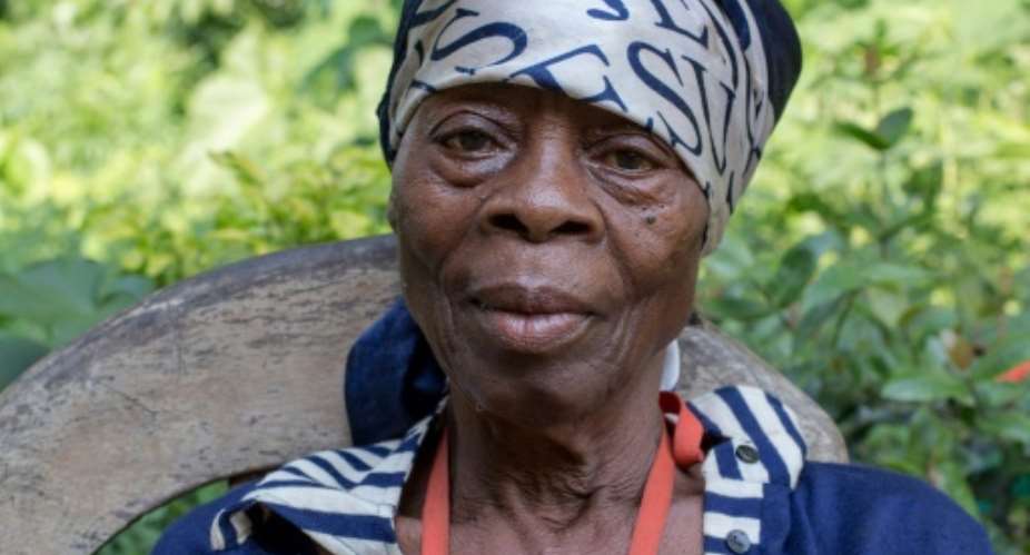 Survivor: Odile Mbouma says she saw dozens of people slaughtered by French troops who were hunting for Cameroonian independence fighters.  By - AFP
