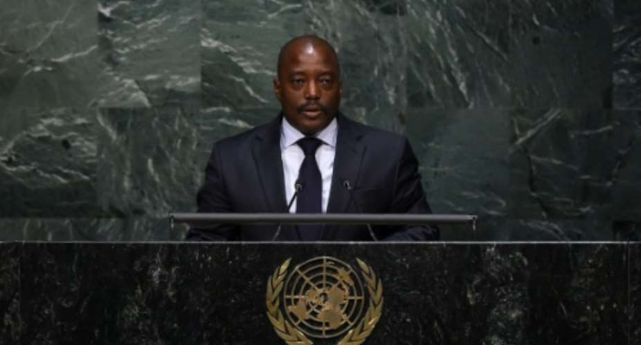 Talks on the country's political future were launched by the Roman Catholic church to ward off violence as the mandate of Democratic Republic of the Congo President Joseph Kabila, seen at the UN in April 2016, ended December 20.  By JEWEL SAMAD AFPFile